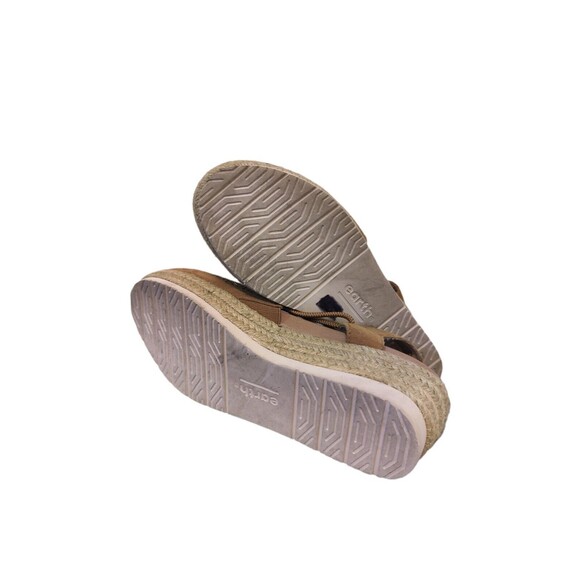 Earth Buran Women's sandals Azalea Tan Platform Espadrille Suede slip on sz 7.5 - Picture 6 of 7
